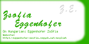 zsofia eggenhofer business card