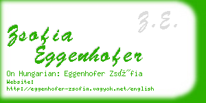zsofia eggenhofer business card